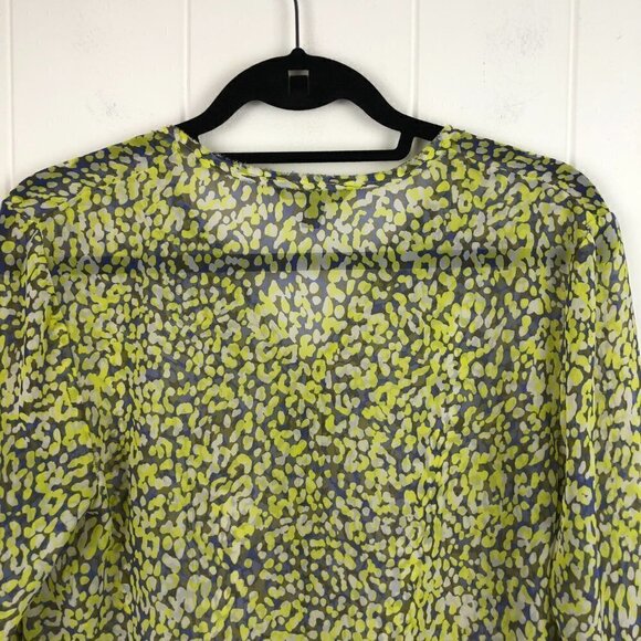 Banana Republic Womens Blouse Sheer V-Neck Draw String at Waist Small - Picture 9 of 11